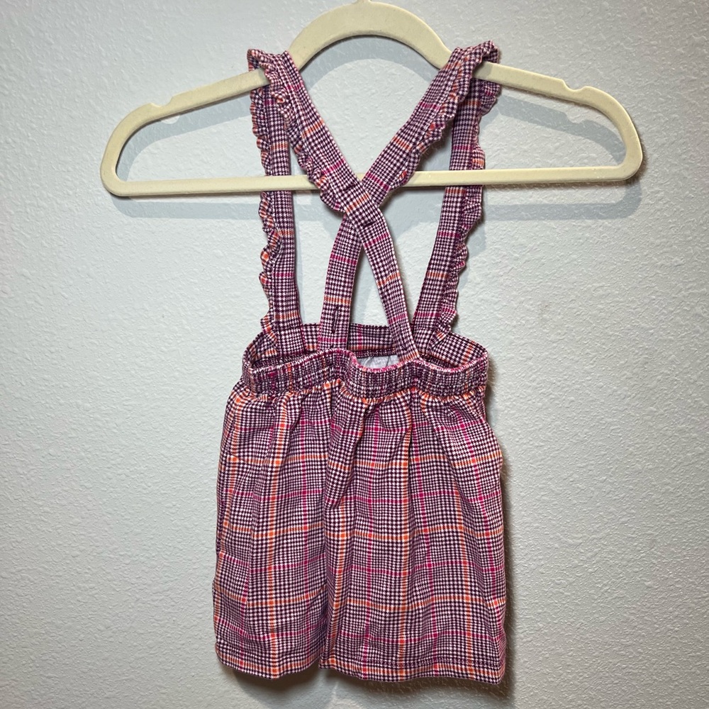 Toddler Girl Plaid Skirt With Suspenders Straps Size 4 - Picture 9 of 9